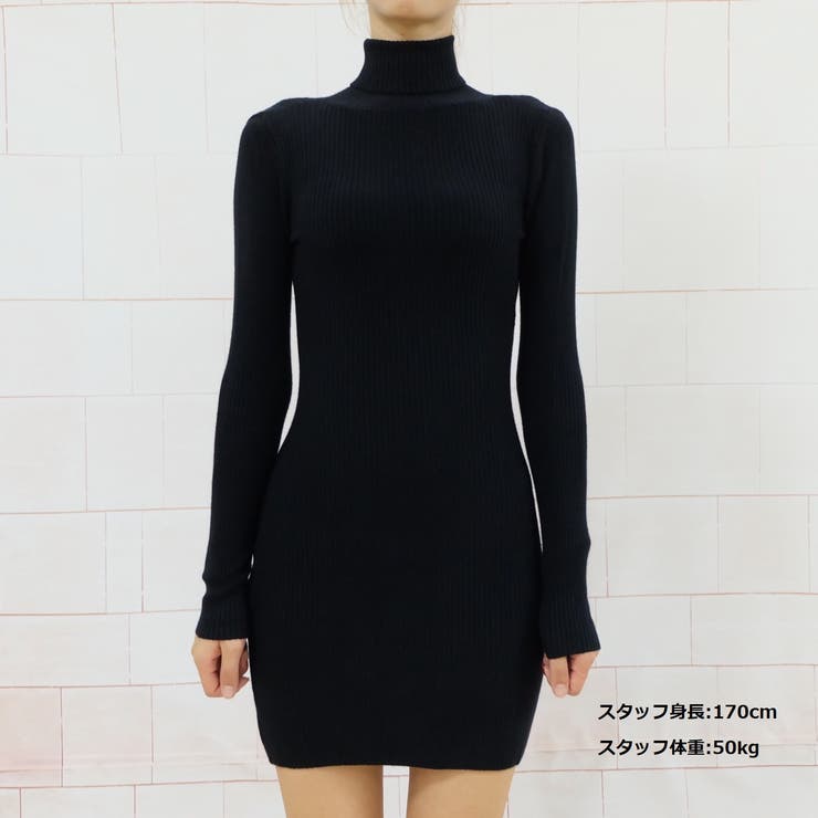秋冬物 長袖ハイネックニットワンピース タイトワンピース 品番 Eq Luby ルビー のレディースファッション通販 Shoplist ショップリスト