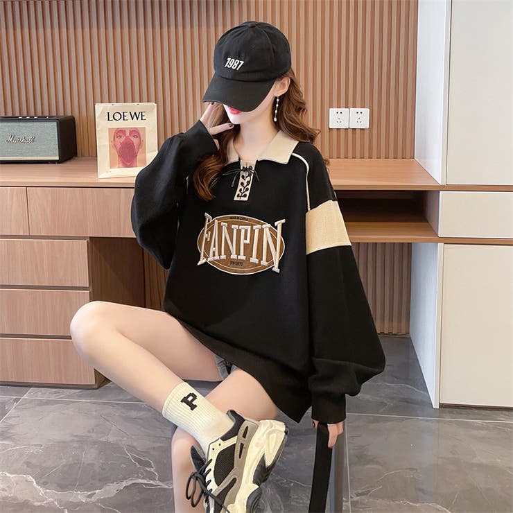 秋物新作 長袖カジュアルトレーナ パーカー | luby | 詳細画像5 