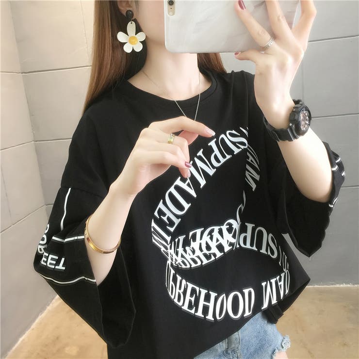 ブラック | 春新作 半袖 無地 | luby