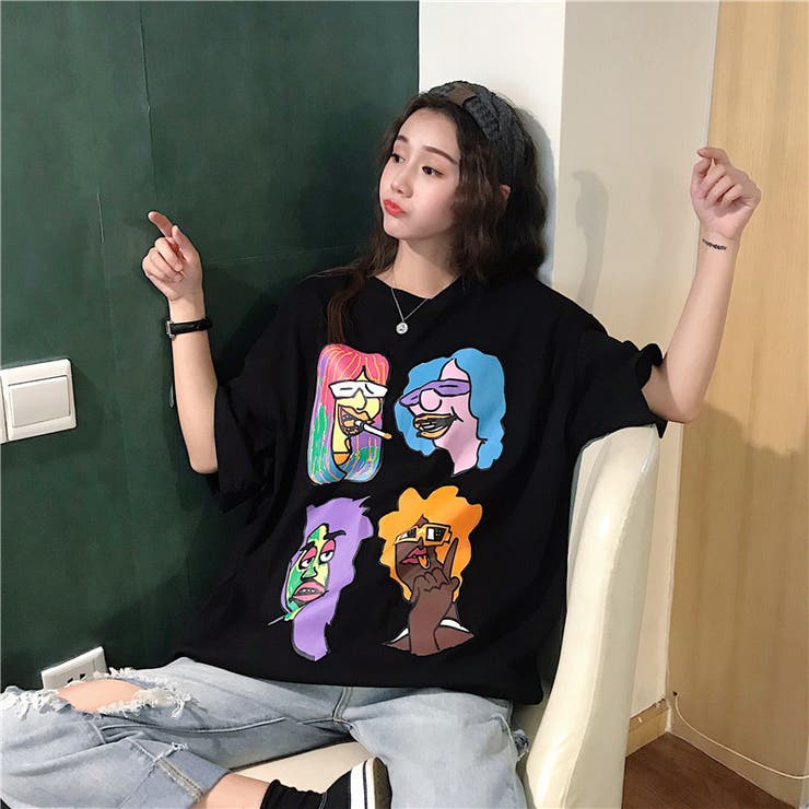 ブラック | 春夏新作 半袖 Tシャツ | luby