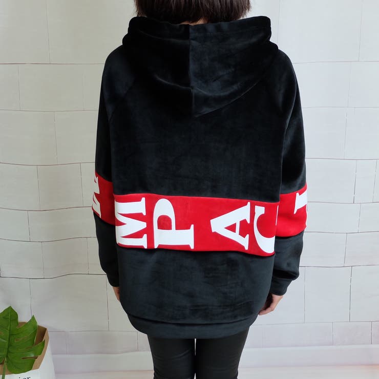 秋冬物 長袖フード付きカジュアルパーカー トレーナー 裏起毛 裏ボア | luby | 詳細画像5 