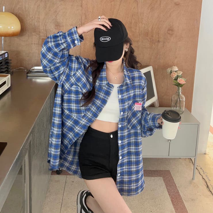 春新作 長袖 チェック柄シャツ[品番：EQ000006922]｜luby