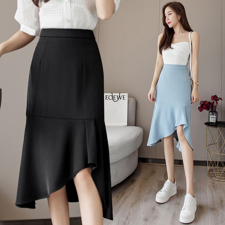 MAGDA BUTRYM スカート ブルー系 グロシスカート_ブルー GLOSSY SKIRT_BLUE (Benet.Me) ＠SEOUL