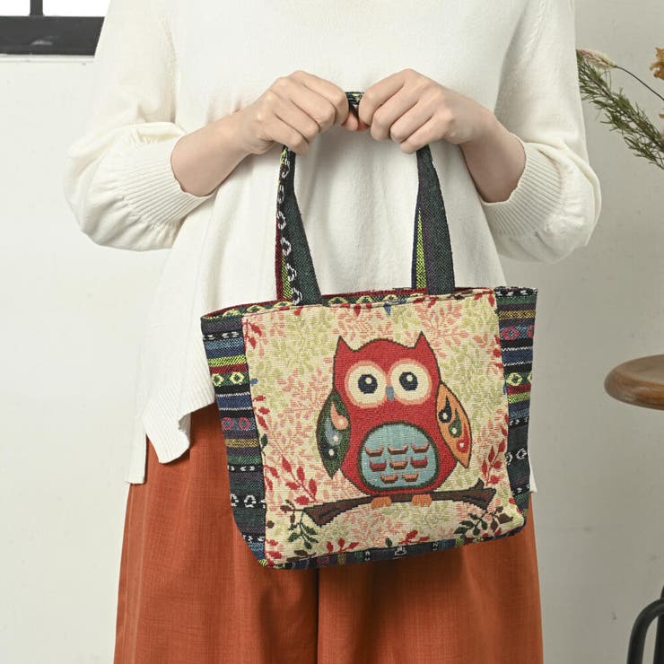 トートバッグ 梟 ふくろう | lunolumo | 詳細画像3 