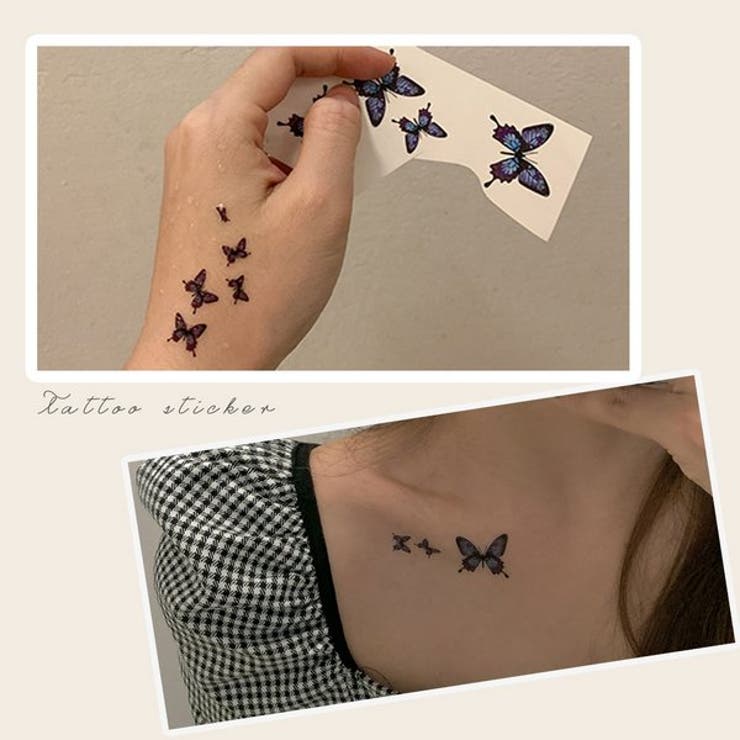 バタフライタトゥーシール | LUPIS | 詳細画像4 