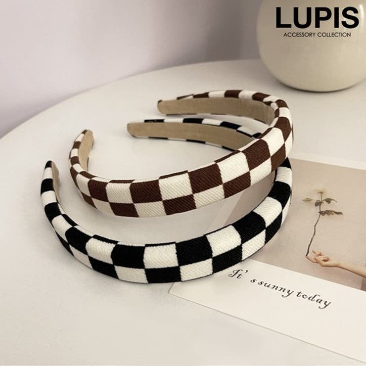 チェッカーフラッグ柄カチューシャ  | LUPIS | 詳細画像1 