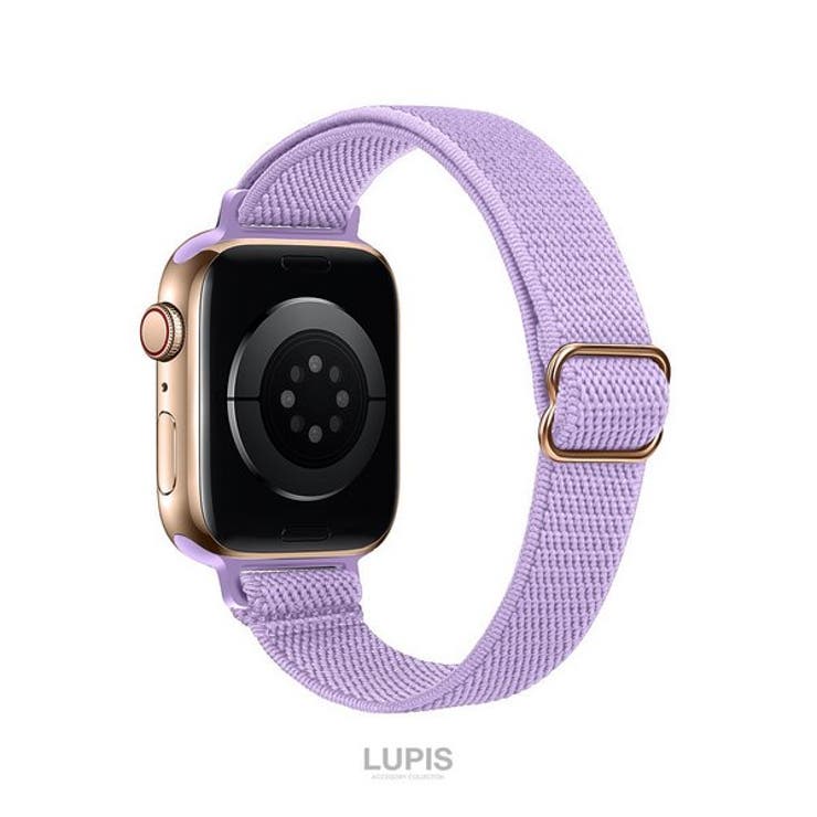 パープル | シンプルカラーゴムAppleWatchバンド【38mm・40mm・41mm】 | LUPIS