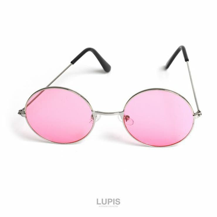 ピンク | 【KIDS(子供用)】ラウンドカラーレンズサングラス | LUPIS