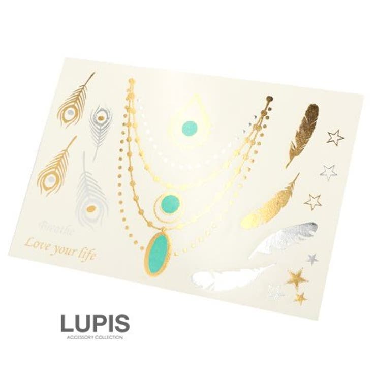 ジュエリーゴールド＆シルバーメタルフラッシュタトゥーシール 【タトゥーシール ス… | LUPIS | 詳細画像2 