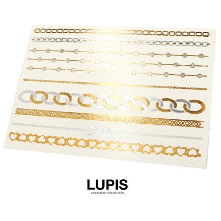 チェーンメタリックフラッシュタトゥーシール 【タトゥーシール フラッシュ | LUPIS | 詳細画像2 