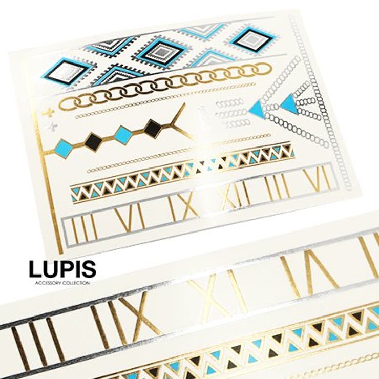 ターコイズチェーンローマンメタリックタトゥーシール | LUPIS | 詳細画像2 