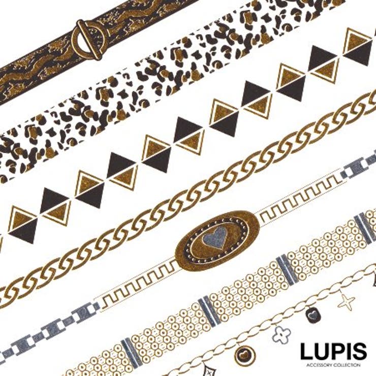 レオパードメタリックゴールドタトゥーシール | LUPIS | 詳細画像4 