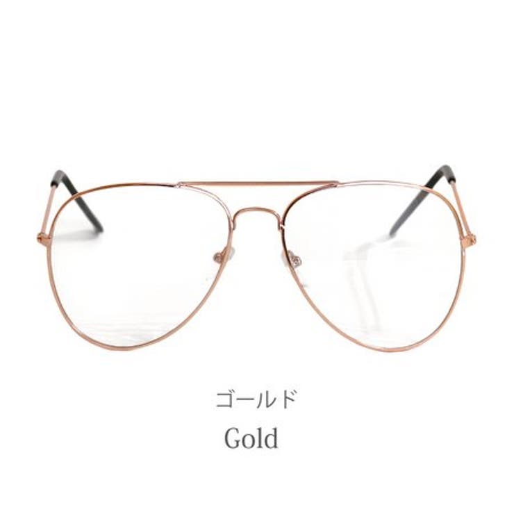 メタルフレームティアドロップ伊達メガネ【大きめ】 | LUPIS | 詳細画像4 
