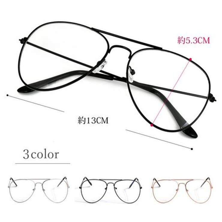 メタルフレームティアドロップ伊達メガネ【大きめ】 | LUPIS | 詳細画像8 