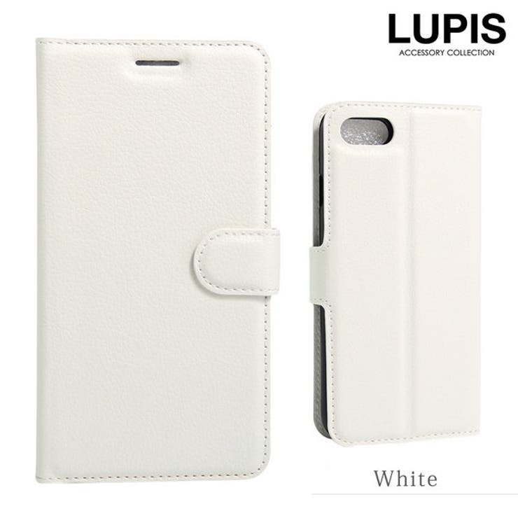 ホワイト | 型押しレザー調iPhone用手帳型ケース | LUPIS