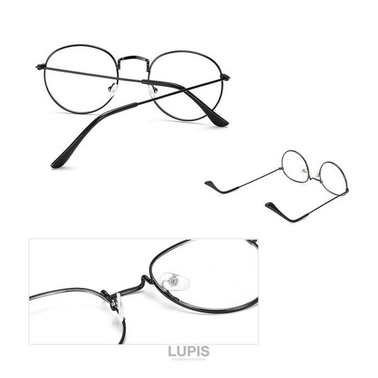 クラシックオーバル 伊達メガネ【伊達メガネ だて眼鏡 | LUPIS | 詳細画像6 