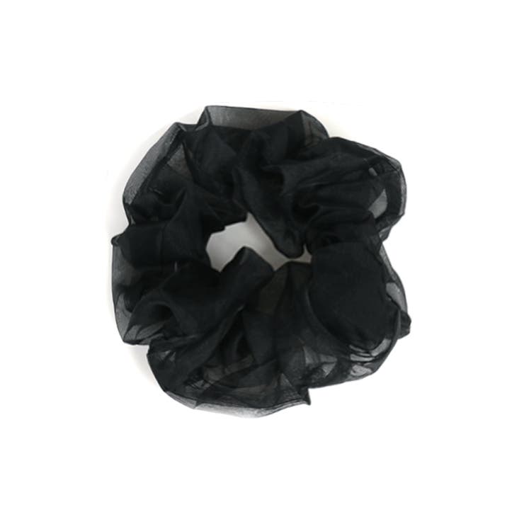 ブラック | オーガンジーボリュームシュシュ 【ヘアアクセサリー アクセサリー | LUPIS