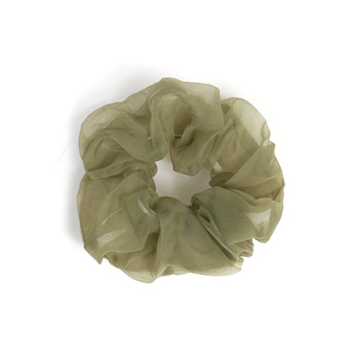 モスグリーン | オーガンジーボリュームシュシュ 【ヘアアクセサリー アクセサリー | LUPIS
