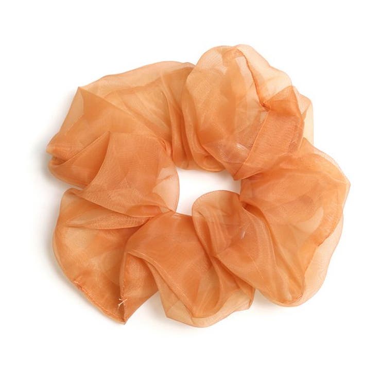 ブラウン | オーガンジーボリュームシュシュ 【ヘアアクセサリー アクセサリー | LUPIS