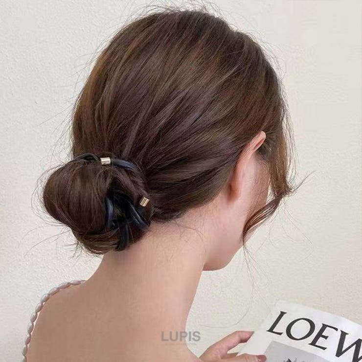 レザー調ワイヤーポニー【針金入り 巻きつけるだけ ヘアアクセサリー】 | LUPIS | 詳細画像7 