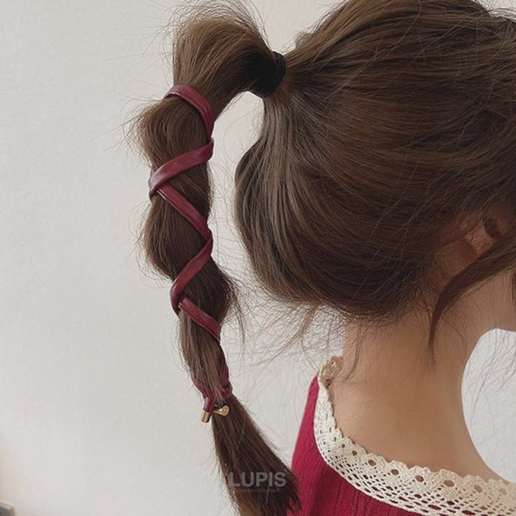 レザー調ワイヤーポニー【針金入り 巻きつけるだけ ヘアアクセサリー】 | LUPIS | 詳細画像8 