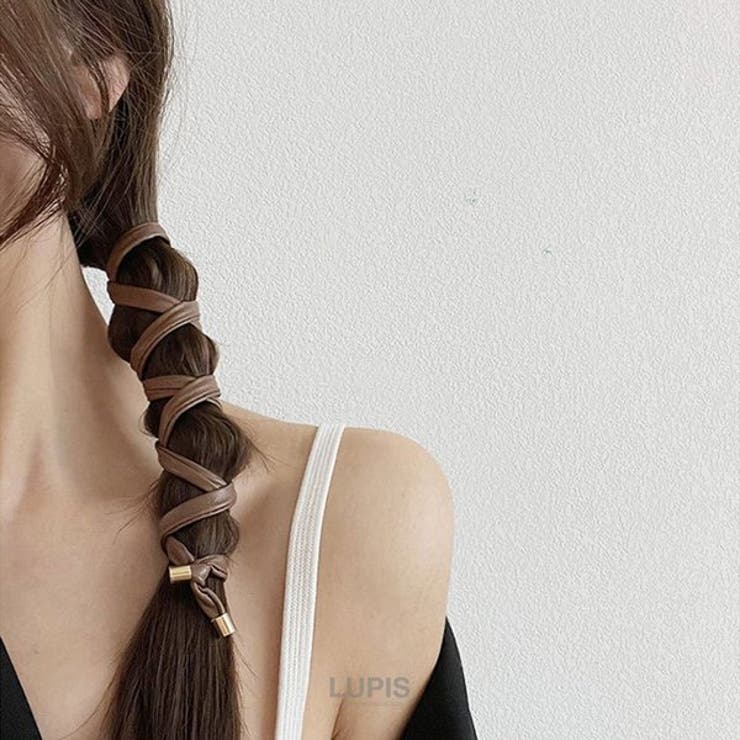 レザー調ワイヤーポニー【針金入り 巻きつけるだけ ヘアアクセサリー】 | LUPIS | 詳細画像11 