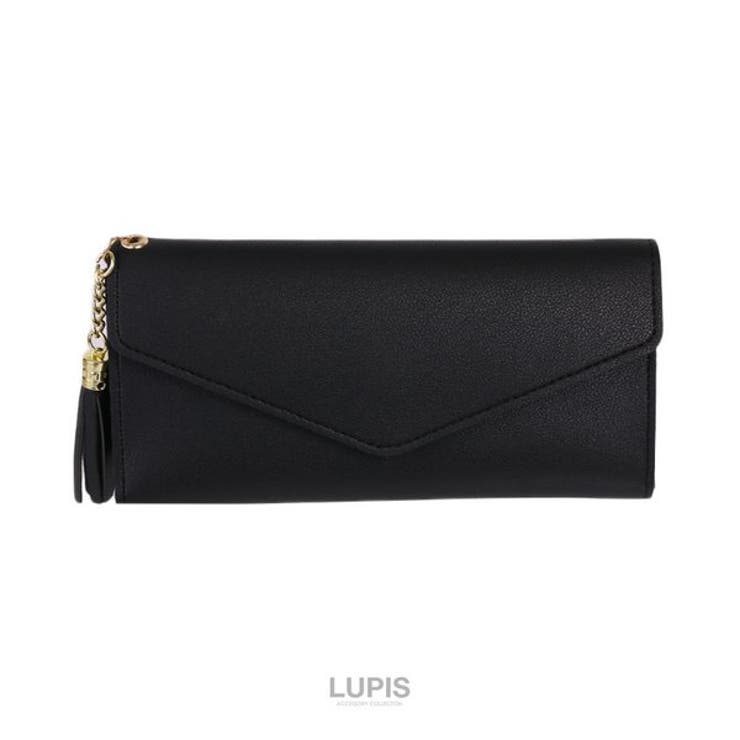 ブラック | タッセル三つ折り長財布 【財布 ウォレット | LUPIS
