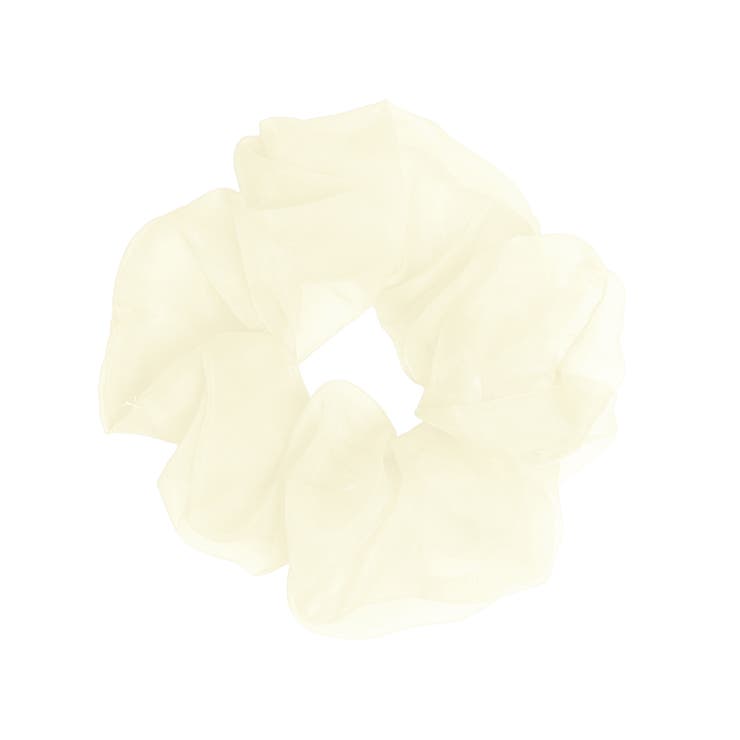クリーム | オーガンジーボリュームシュシュ 【ヘアアクセサリー アクセサリー | LUPIS