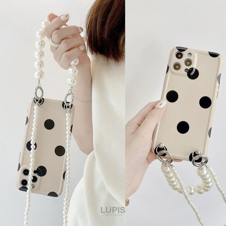 パールストラップドット柄iPhoneケース≪iPhone13≫  | LUPIS | 詳細画像5 