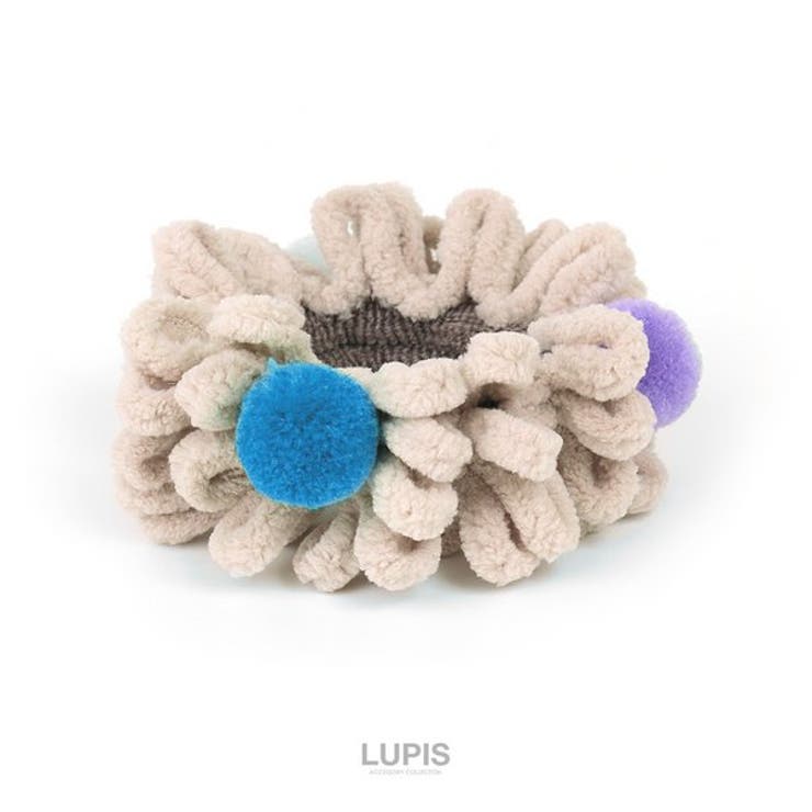 ベージュ | もこもこファンシーヘアゴム【ヘアアクセサリー】 | LUPIS