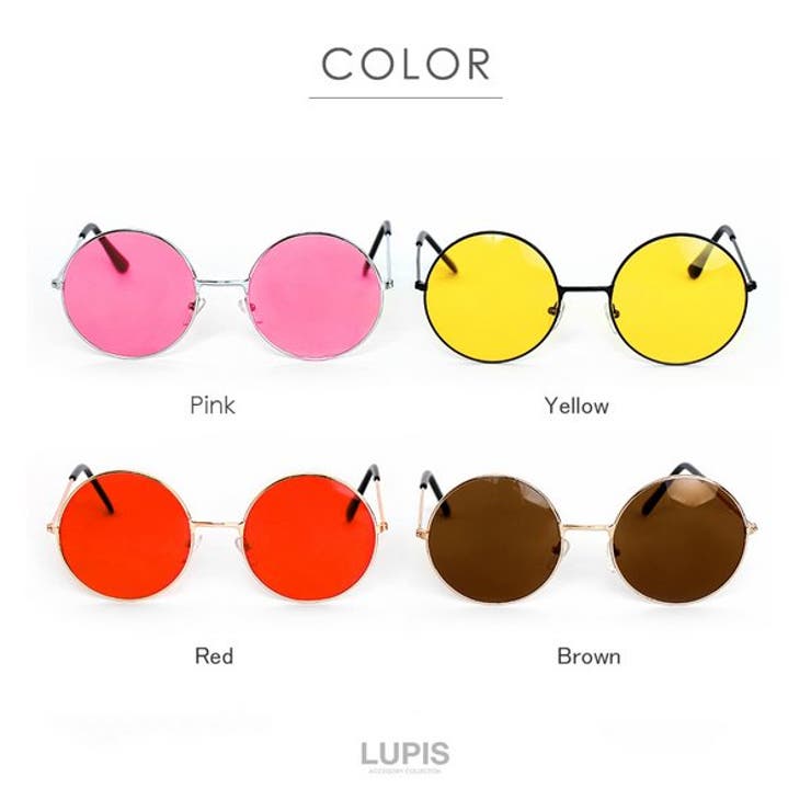 ラウンドカラーレンズサングラス 【サングラス メガネ | LUPIS | 詳細画像2 
