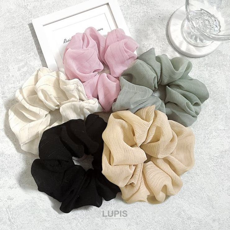 メタルラインシフォンシュシュ 【プチプラ ヘアゴム | LUPIS | 詳細画像3 