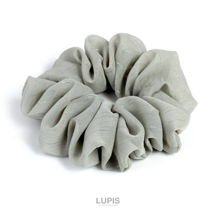 グリーン | メタルラインシフォンシュシュ 【プチプラ ヘアゴム | LUPIS