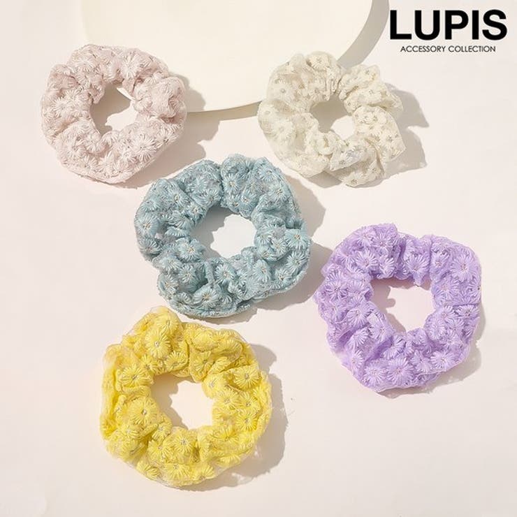 刺繍フラワーシュシュ  | LUPIS | 詳細画像1 