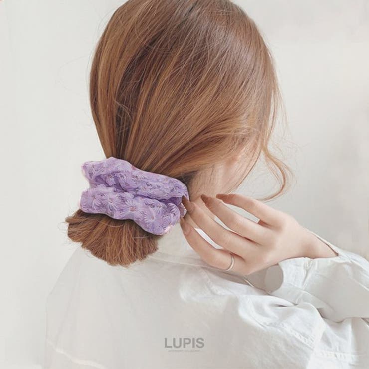 刺繍フラワーシュシュ  | LUPIS | 詳細画像4 