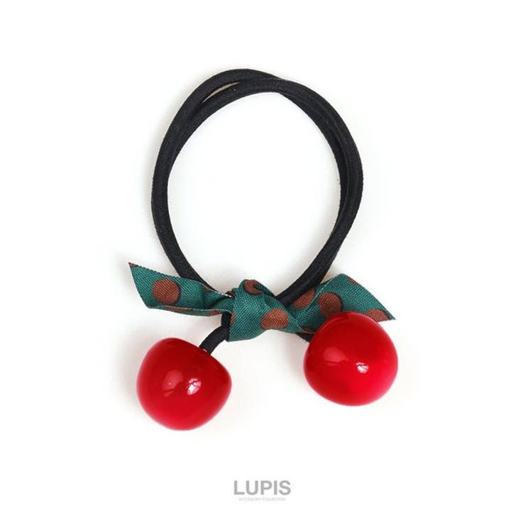 レッドチェリー | さくらんぼヘアゴム 【プチプラ 2連 | LUPIS