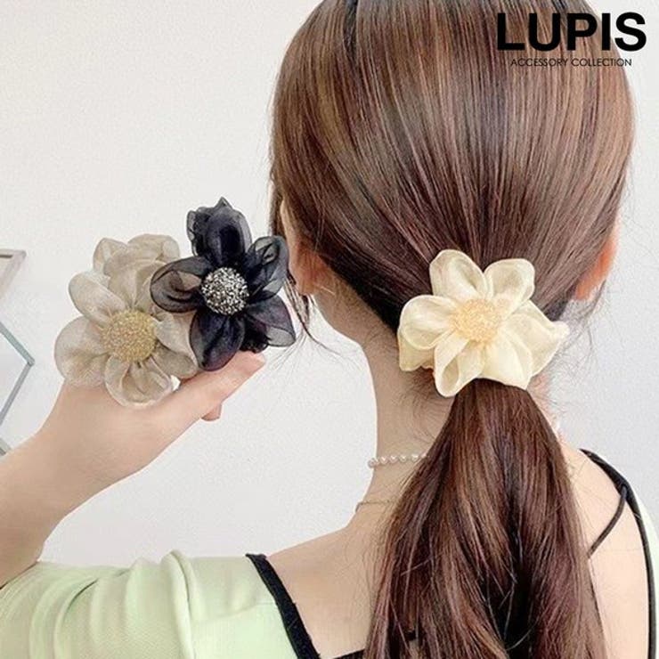 オーガンジーフラワーシュシュ | LUPIS | 詳細画像1 