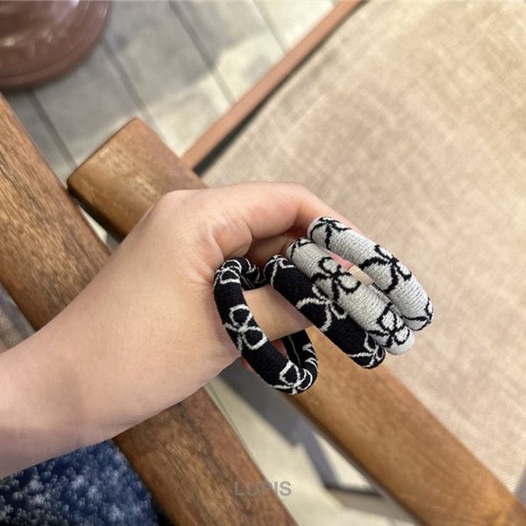 リボン柄ジャージヘアゴム | LUPIS | 詳細画像3 