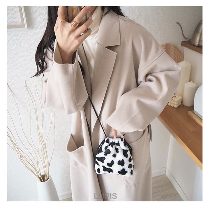 アニマルファー巾着ミニショルダーバッグ(ポーチ) 【小さめ】 | LUPIS | 詳細画像2 