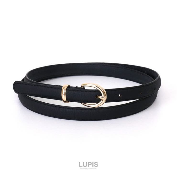 ブラック | ランドバックルマットレザーベルト  | LUPIS