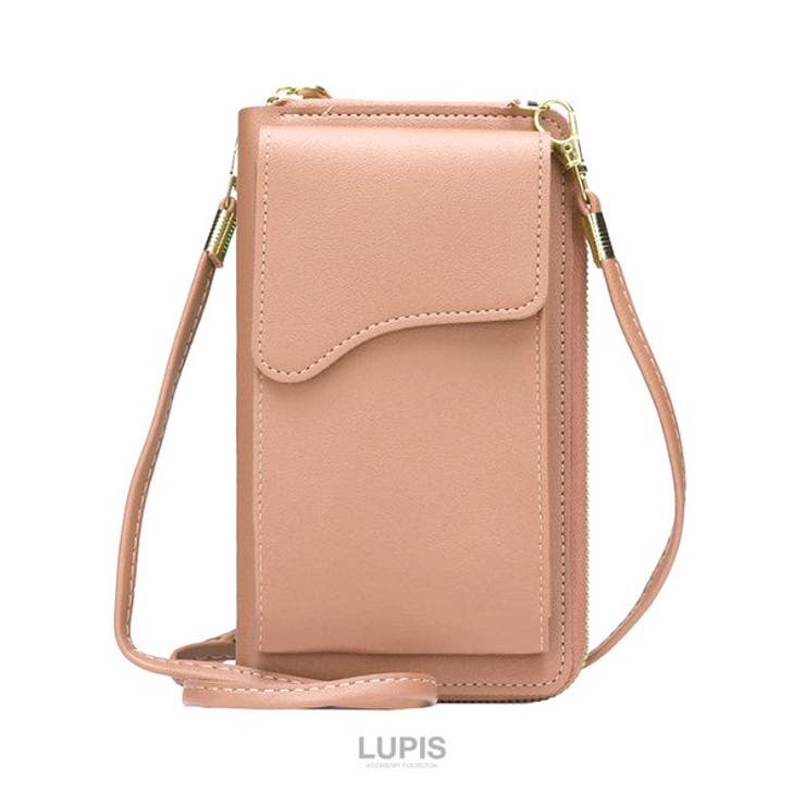 ピンク | スマホポケット付きお財布ショルダー | LUPIS