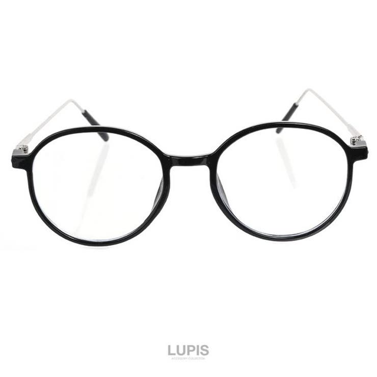 ブラック | クラシカルボストンサングラス 伊達メガネ【伊達メガネ 眼鏡 | LUPIS