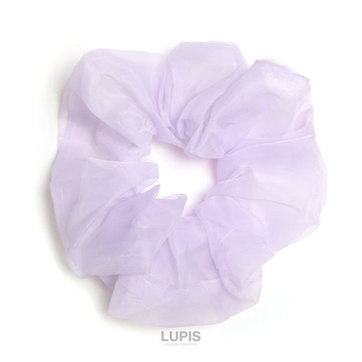 パープル | オーガンジーボリュームシュシュ 【ヘアアクセサリー アクセサリー | LUPIS