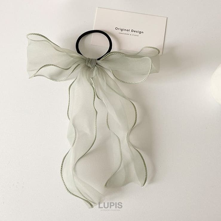 オーガンジーリボンヘアゴム【ヘアゴム ヘアアクセサリー リボン | LUPIS | 詳細画像7 
