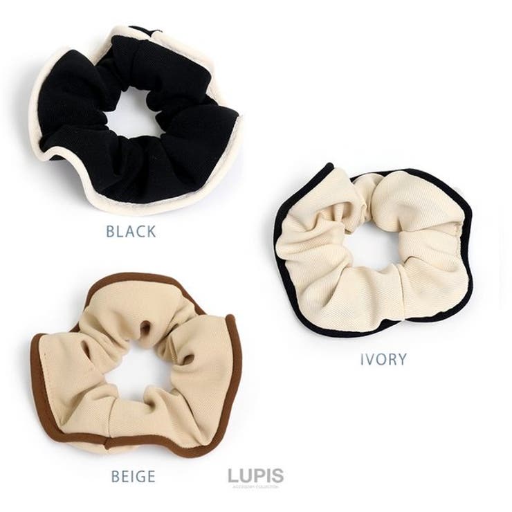 バイカラーパイピングシュシュ【ヘアアクセサリー シュシュ バイカラー | LUPIS | 詳細画像2 