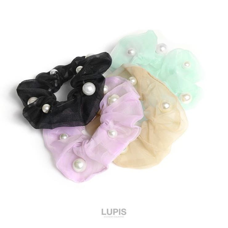 パール×オーガンジーシュシュ 【ヘアアクセサリー シュシュ | LUPIS | 詳細画像3 