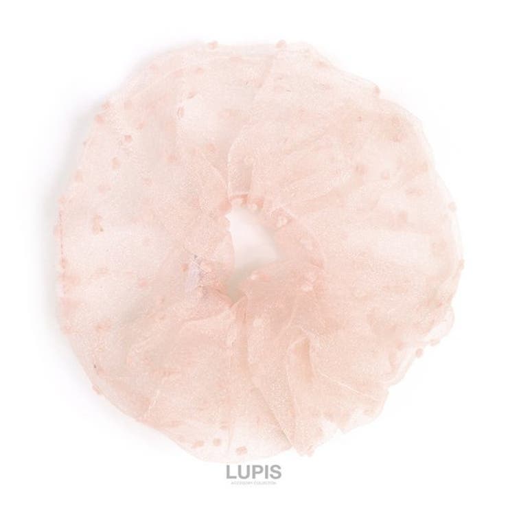 ライトピンク | ドットオーガンジーボリュームシュシュ | LUPIS