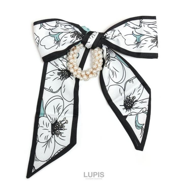 フラワー | スカーフリボン×リッチパールヘアゴム【ヘアアクセサリー】 | LUPIS