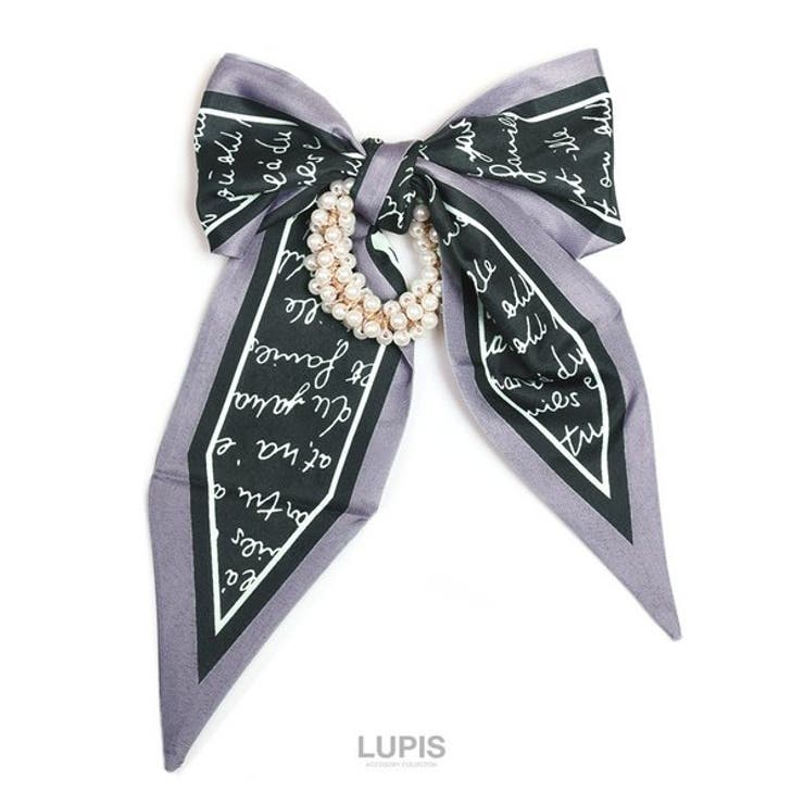 英文字 | スカーフリボン×リッチパールヘアゴム【ヘアアクセサリー】 | LUPIS