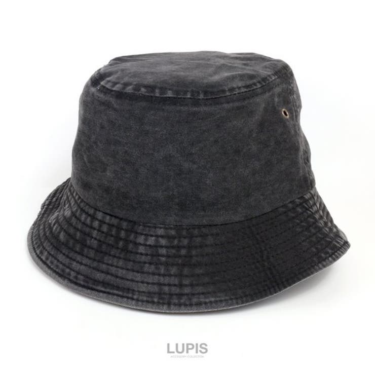 ブラック | ウォッシュドデニムバケットハット 【帽子 ハット | LUPIS